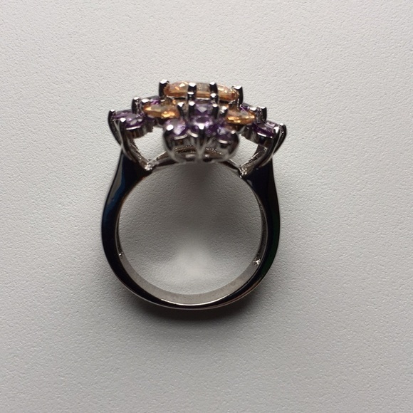 10K White goldfilled 2CT Morganite purple amethyst - Picture 3 of 5